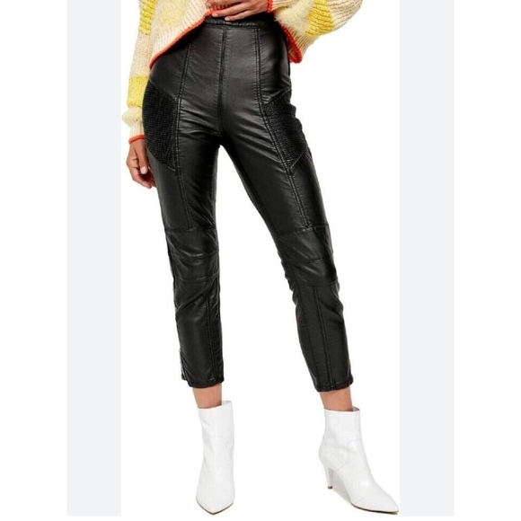 Free People Kaelin Moto Skinny Jeans Size 2 - Picture 1 of 12